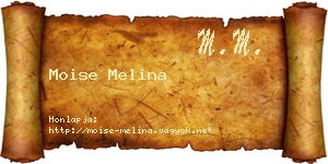Moise Melina névjegykártya